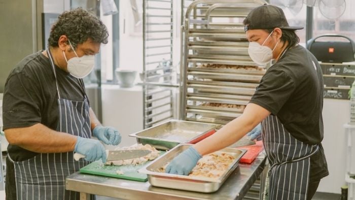 kitchen workers